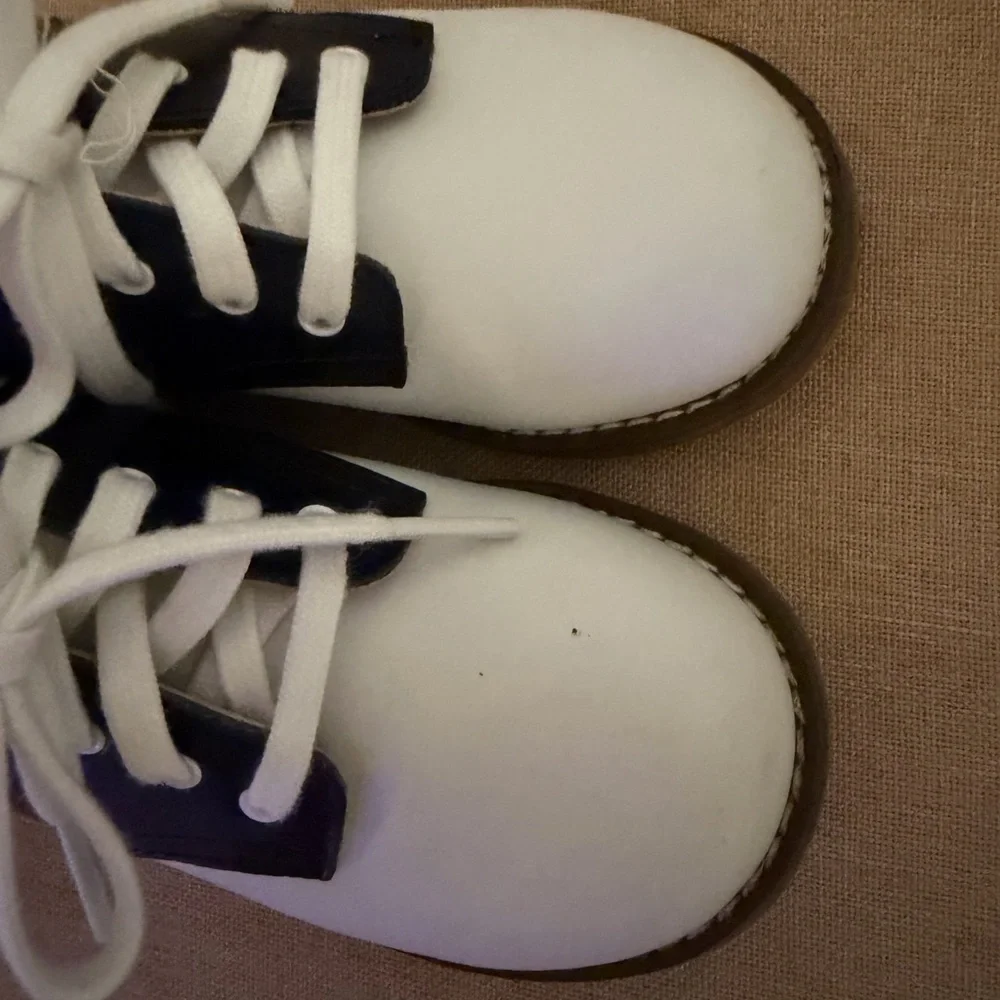 Footmates Classic White and Black Kids Shoes